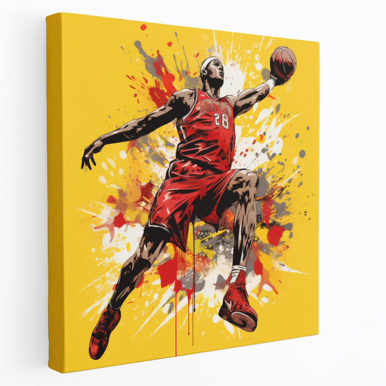 Michael Jordan Wall Art - Iconic Slam Dunk - Micheal Jordan, Home Decoration, Michael Jordan, Canvas