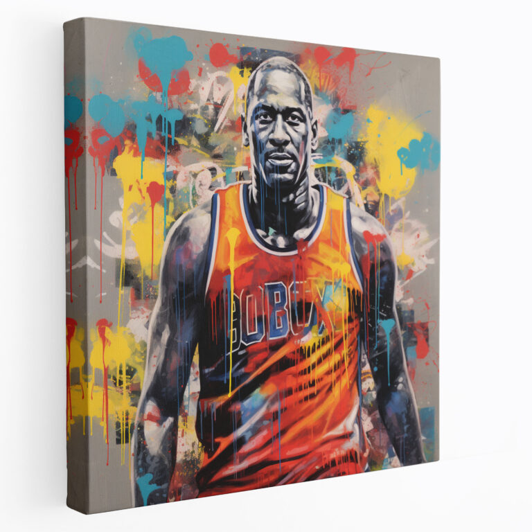 Michael Jordan Wall Art - Graffiti Inspired Canvas Print - Micheal Jordan, Michael Jordan, Wall Decoration, Urban Style