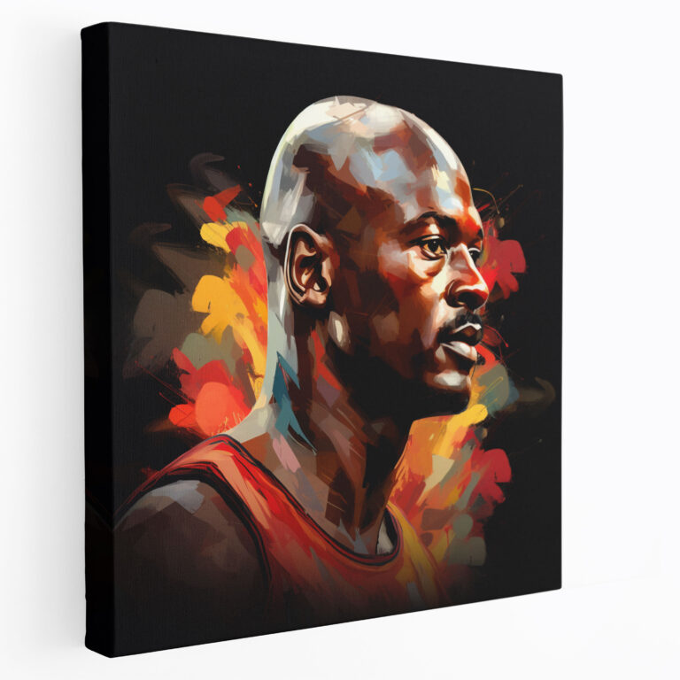 Michael Jordan Wall Art - Contemporary Digital Illustration - Micheal Jordan, Wall Art, Canvas Wall Art, Canvas