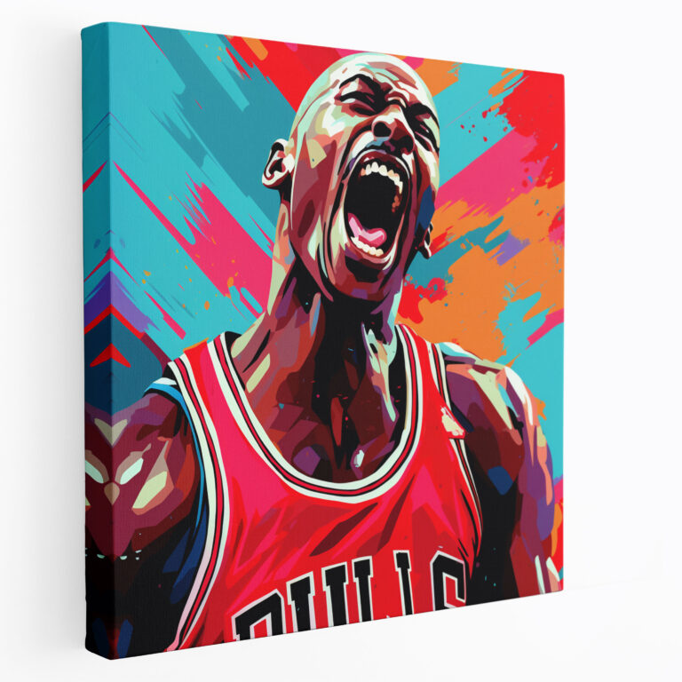 Michael Jordan Wall Decoration - Pop Art-Inspired Digital Illustration - Micheal Jordan, Home Decoration, Wall Decoration, Michael Jordan