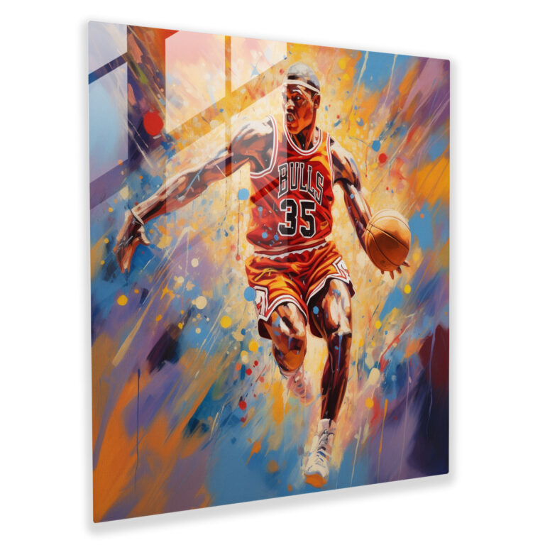 Michael Jordan Canvas Print - Micheal Jordan, Glass Print, Glass Art, Wall Decoration