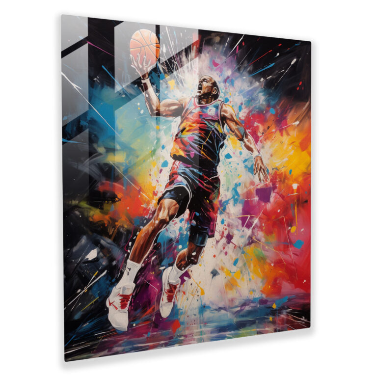 Michael Jordan Glass Print - Micheal Jordan, Modern Art, Athlete, Glass Print