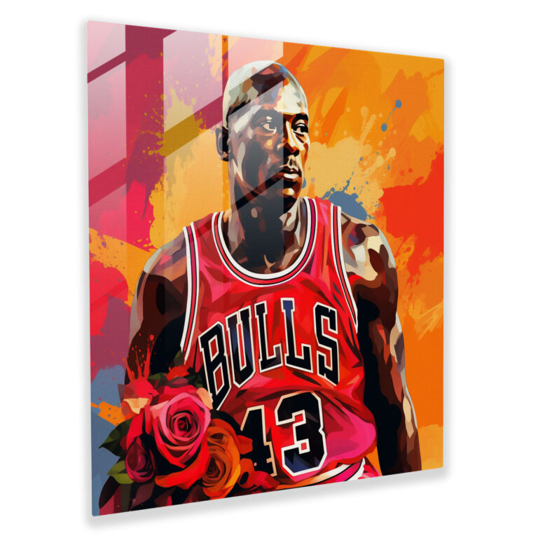 Michael Jordan Pop Art Glass Print - Micheal Jordan, Modern Art, Gift, Glass Wall Art
