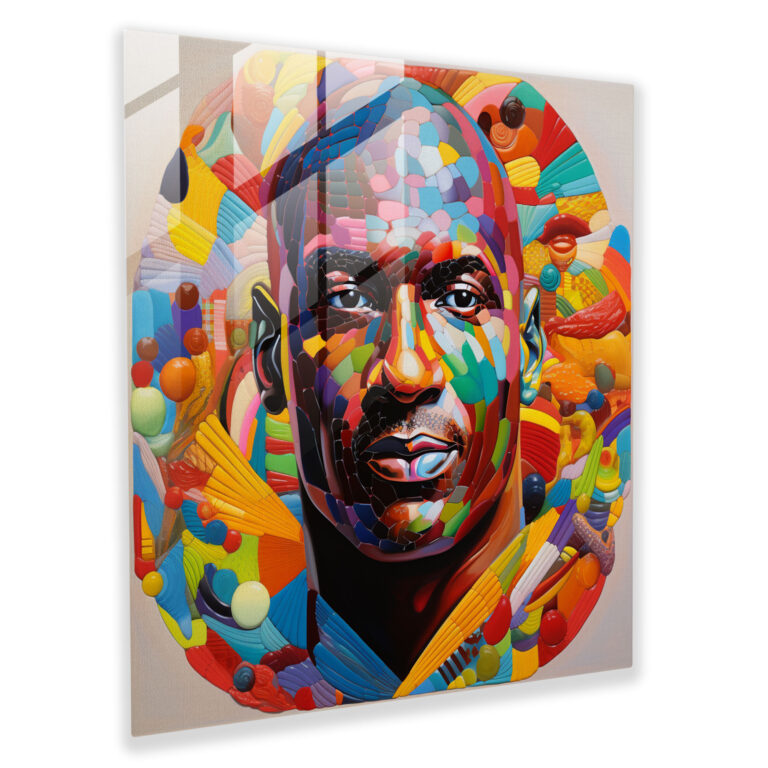 Michael Jordan Glass Print - Pop Art Collage - Micheal Jordan, Pop Art, Greatness, Home Decoration