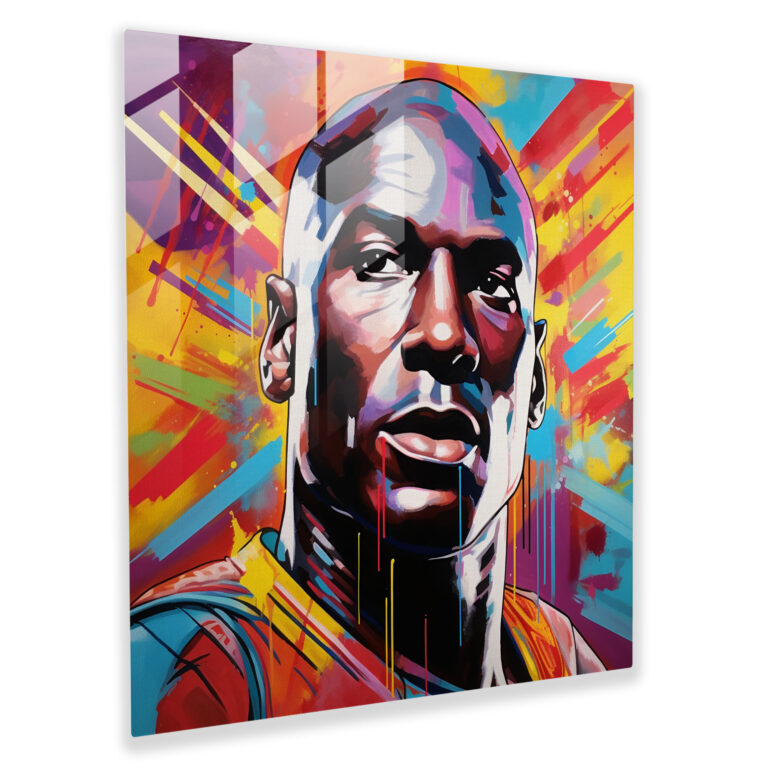 Michael Jordan Glass Print - Pop Art Masterpiece - Micheal Jordan, Modern Art, Michael Jordan, Wall Decoration