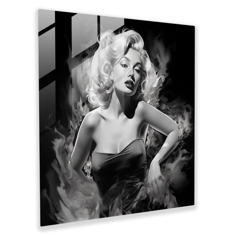 Confident Beauty: Marilyn Monroe Glass Wall Art - Marilyn Monroe, Glass Art, Home Decoration, Confidence