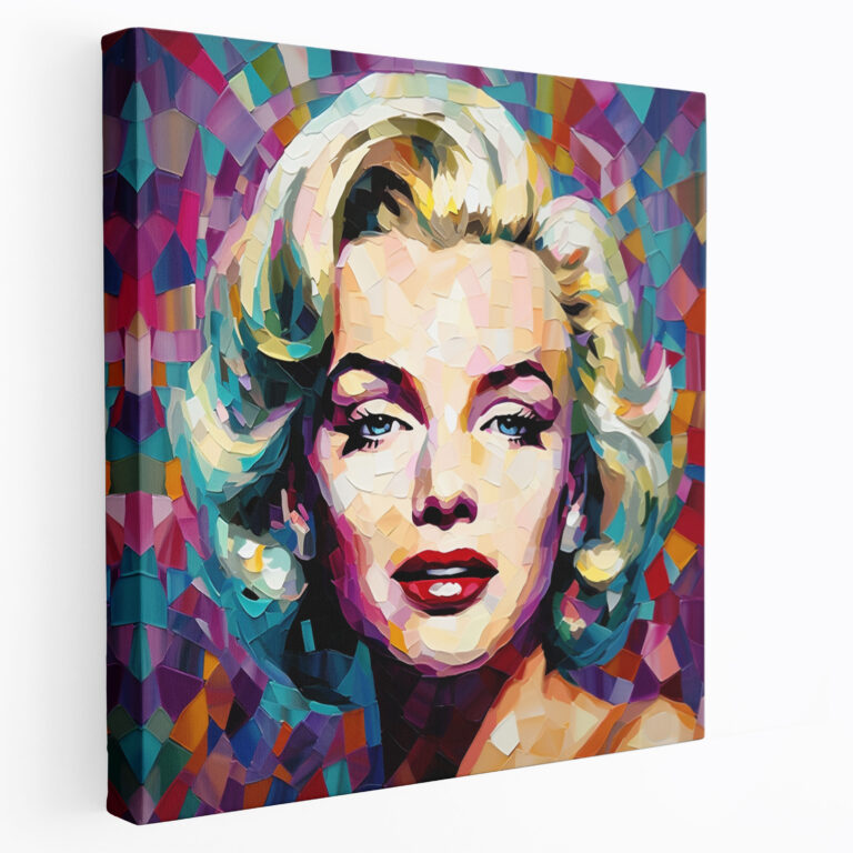 Marilyn Monroe Canvas Print: Mosaic Wall Decoration - Marilyn Monroe, Unique And Eye-Catching, Canvas Wall Art, Wall Art