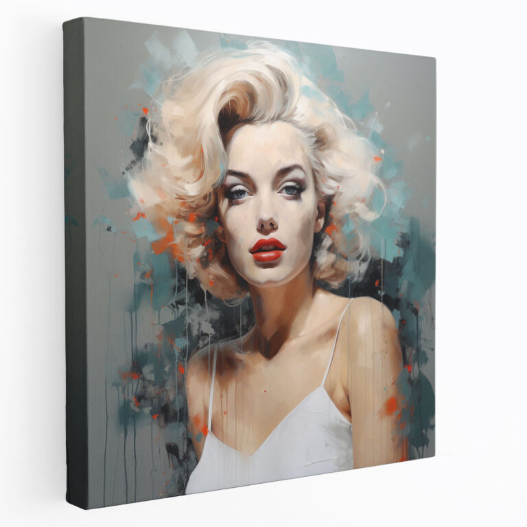 Marilyn Monroe Canvas Print: Contemporary Portrait Wall Art - Marilyn Monroe, Home Decoration, Wall Art, Classical Art With Contemporary Twist
