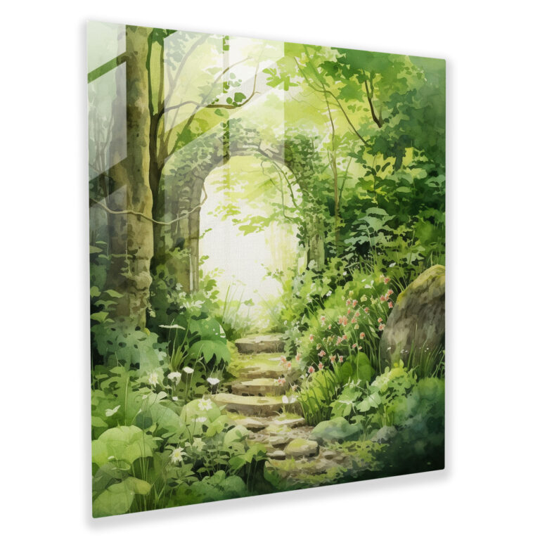 Moss Garden Glass Print - Moss, Wall Decoration, Moss, Modern Art