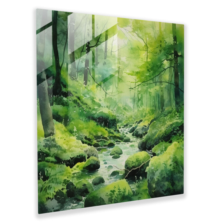 Moss Glass Print - Moss, Home Decoration, Glass Art, Glass Print