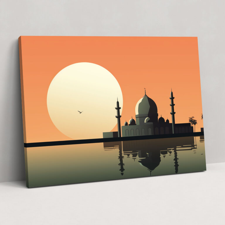 Minimalist Mosque Wall Art - Mosque, Wall Decoration, Home Decoration, Elegant