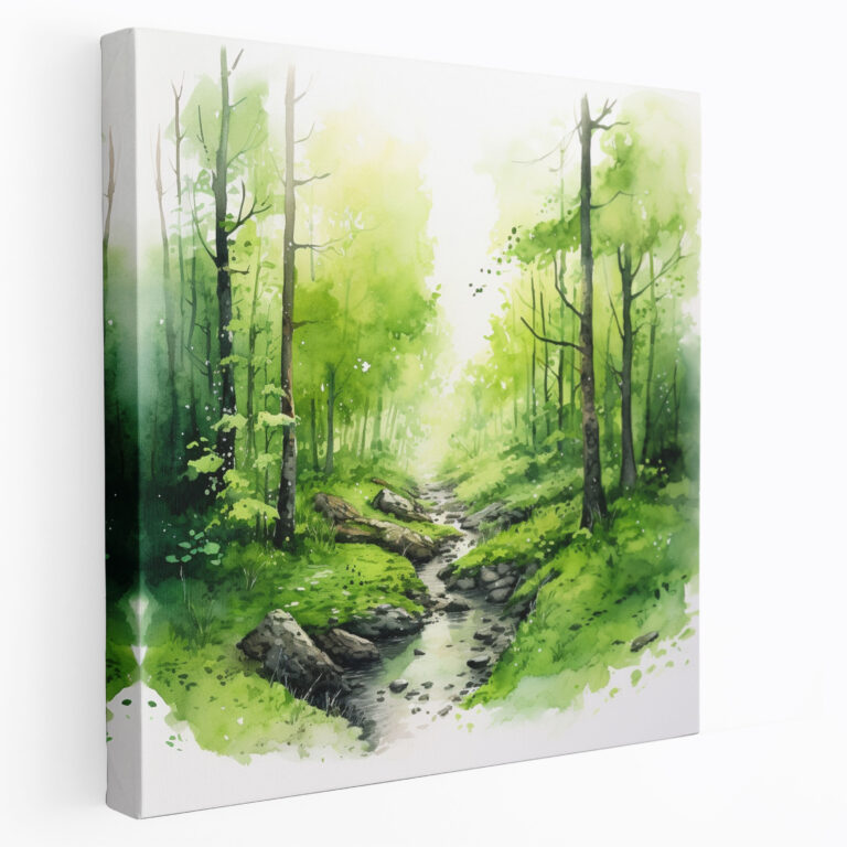 Moss Canvas Print - Tranquil Forest Scene Wall Art - Moss, Moss Wall Decoration, Moss Wall Art, Tranquil Forest Scene