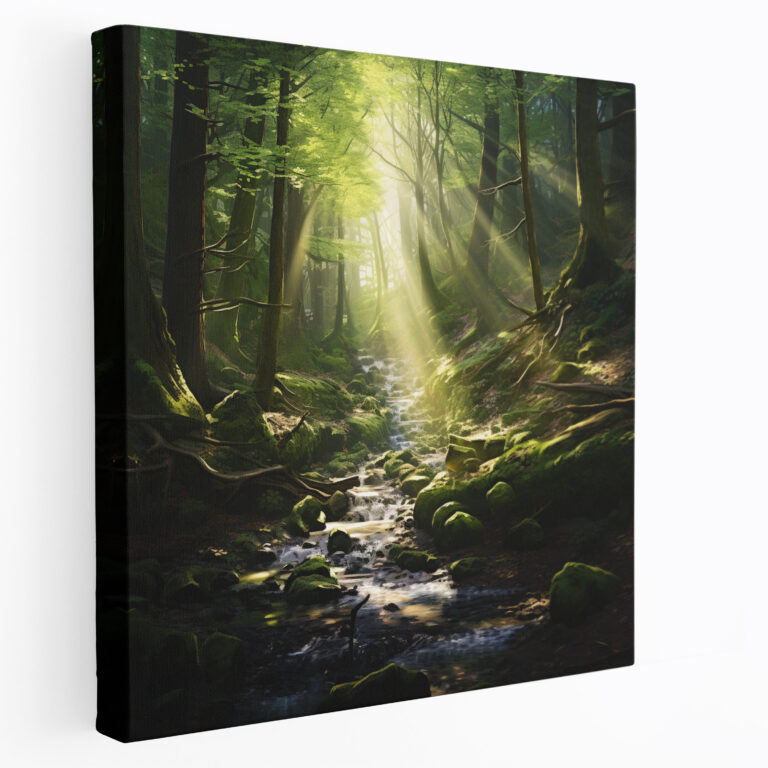 Peaceful Forest Clearing Canvas Print - Moss, Canvas Wall Art, Wall Decoration, Home Decoration