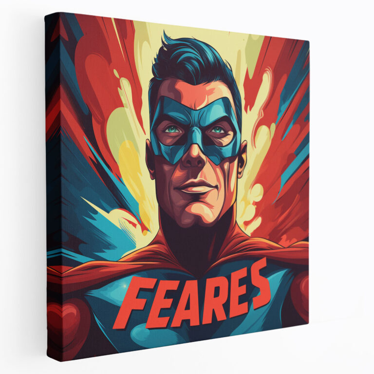 Motivational Canvas Print - Pop Art Superhero Be Fearless - Motivational, Be Fearless, Wall Art, Canvas Print