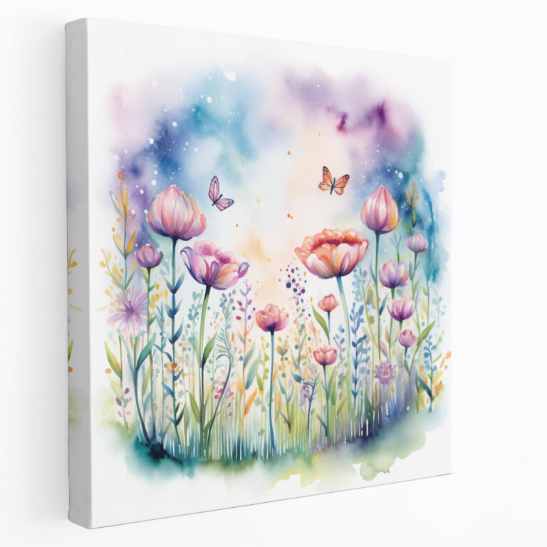 Motivational Canvas Print - Watercolor Garden Wall Art - Motivational, Canvas Wall Art, Garden, Motivational
