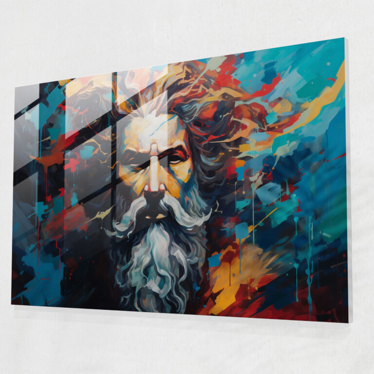 Mythology Glass Print - Mythology, Modern Art, Glass Print, Home Decoration