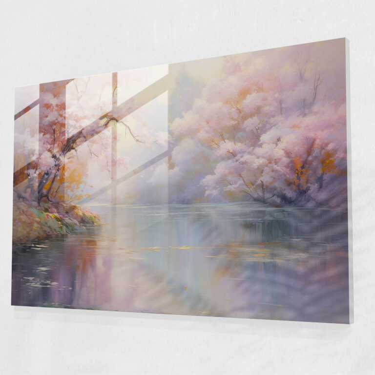 Mythology Glass Print - Impressionist Painting - Mythology, Painting, Enchantment, Glass Wall Art
