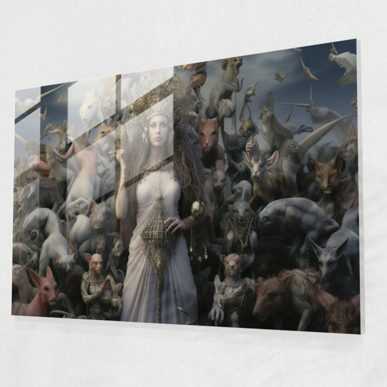 Mythology Glass Print - Gathering Of Gods - Mythology, Mythological Realms, Wall Decoration, Home Decoration