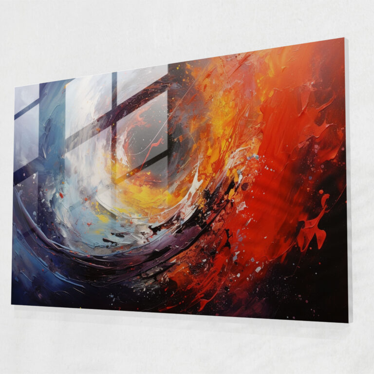 Mythology Glass Print: Birth Of The Universe - Mythology, Glass Wall Art, Birth Of The Universe, Abstract Expressionist Artwork