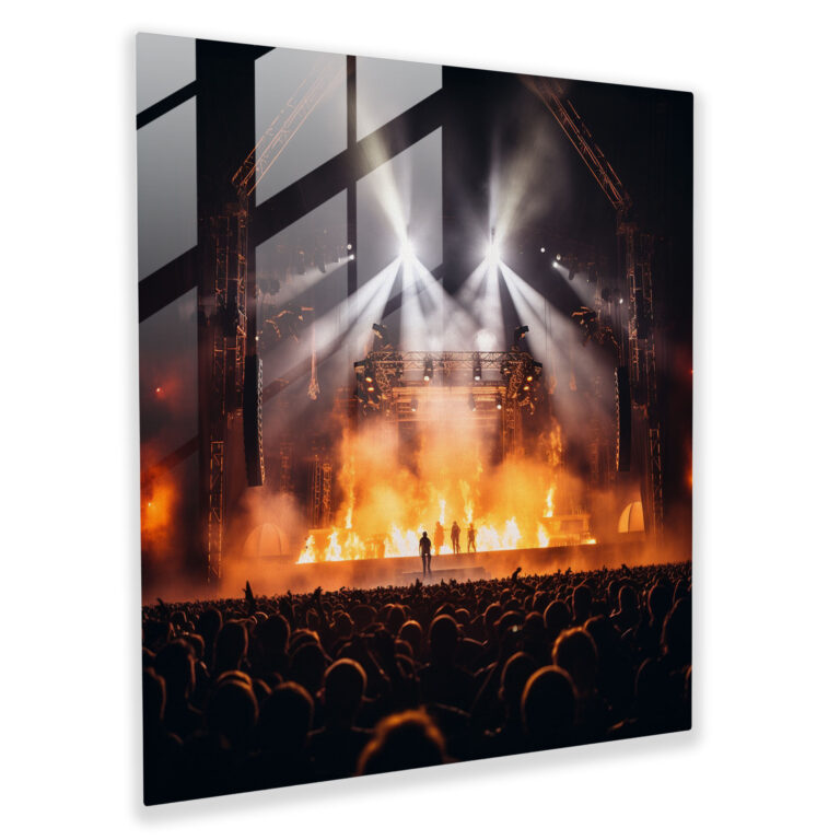 Metallica Stage Landscape Glass Print - Metallica, Glass Wall Art, Home Decoration, Modern Art