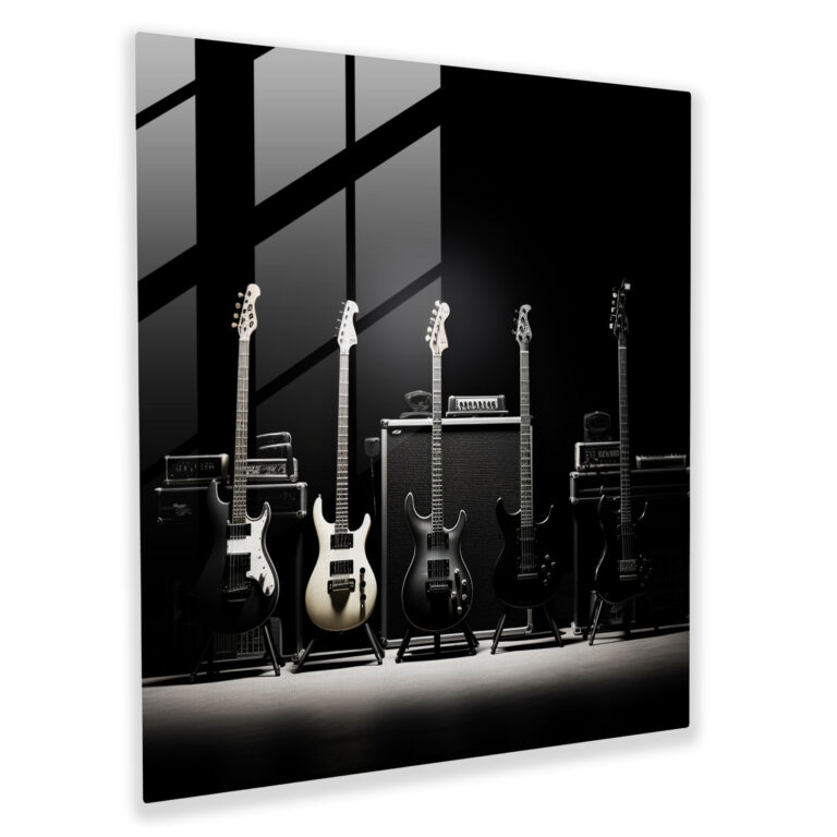 Metallica Instruments Glass Print - Metallica, Home Decoration, Glass Wall Art, Modern Art