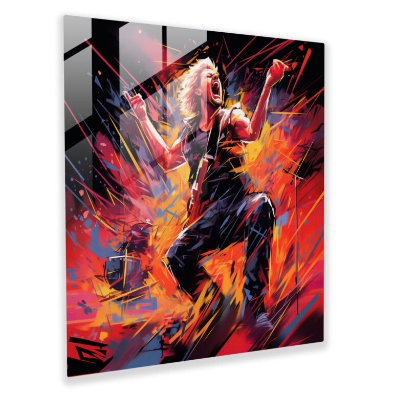 Metallica Music Festival Glass Print - Metallica, Metallica, Home Decoration, Performance