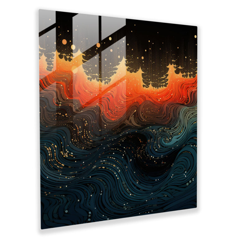 Metallica Soundwaves Glass Print - Metallica, Glass Art, Intricate Patterns, Wall Decoration