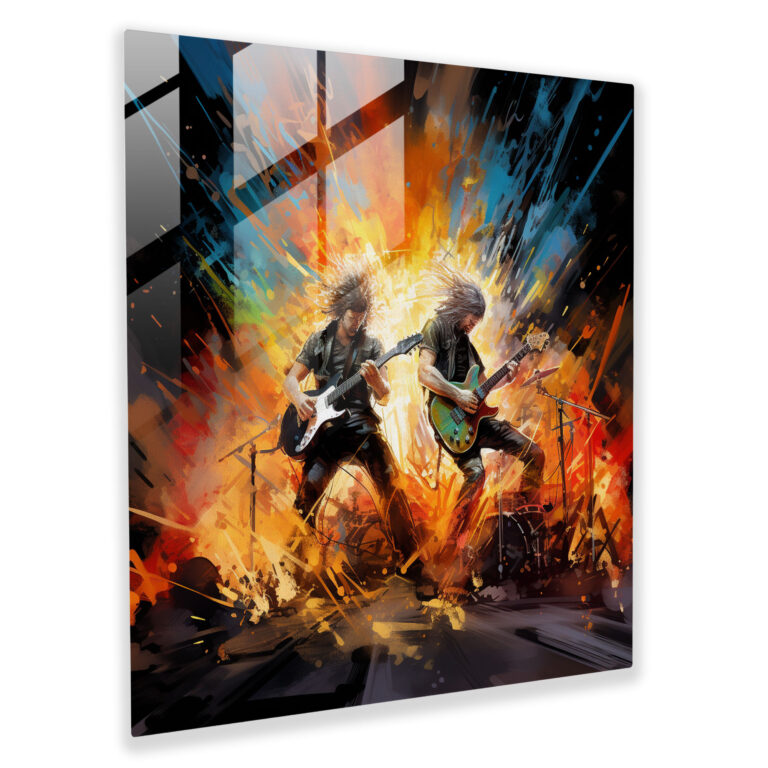 Metallica Stage Glass Print - Metallica, Glass Art, Glass Wall Art, Glass Print