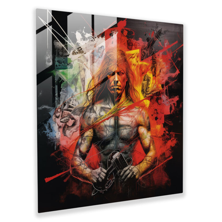 Metallica Album Collage Glass Print - Metallica, Evolution, Artistic Style, Glass Print