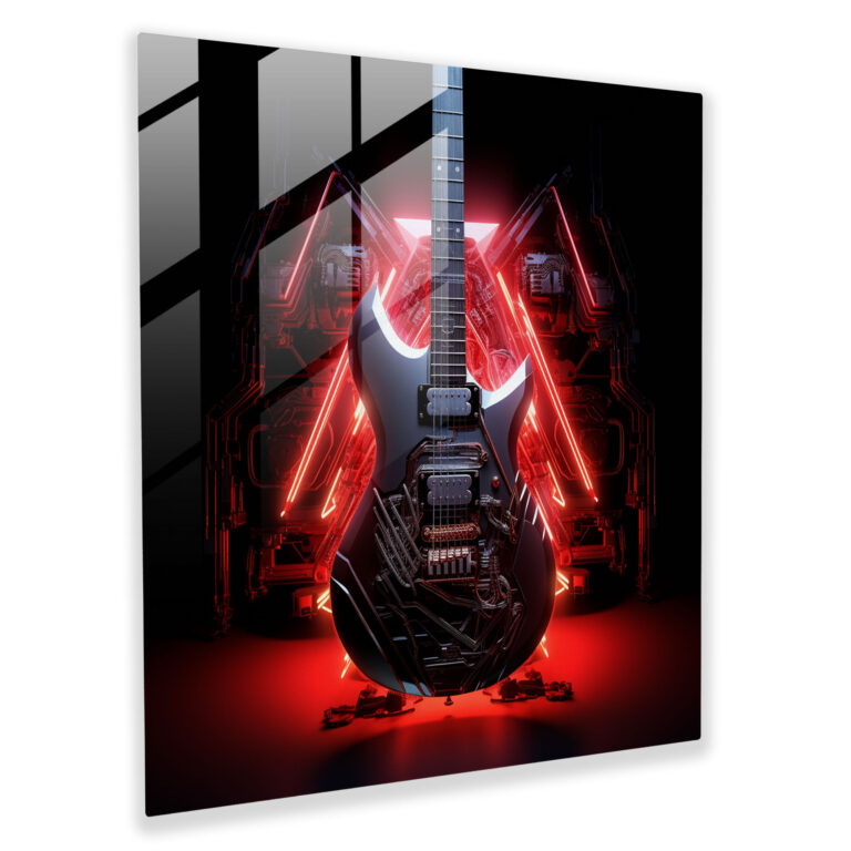 Metallica Futuristic Glass Print - Metallica, Metallica, Wall Decoration, Artistic Elements
