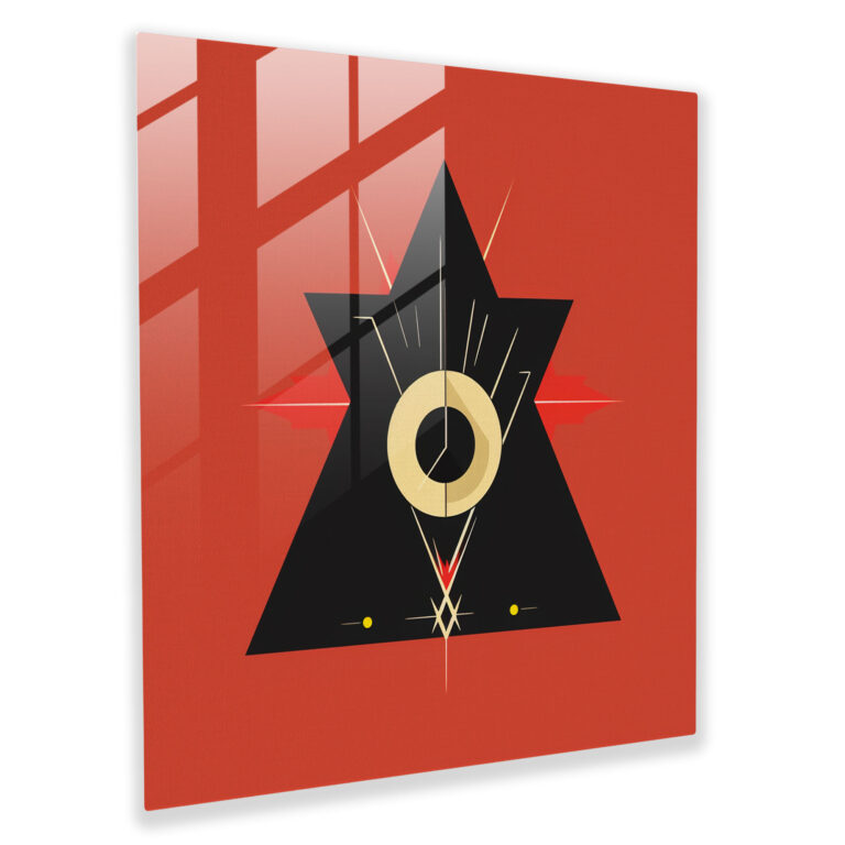 Metallica Minimalist Glass Print - Metallica, Glass Wall Art, Modern Art, Minimalist Illustration