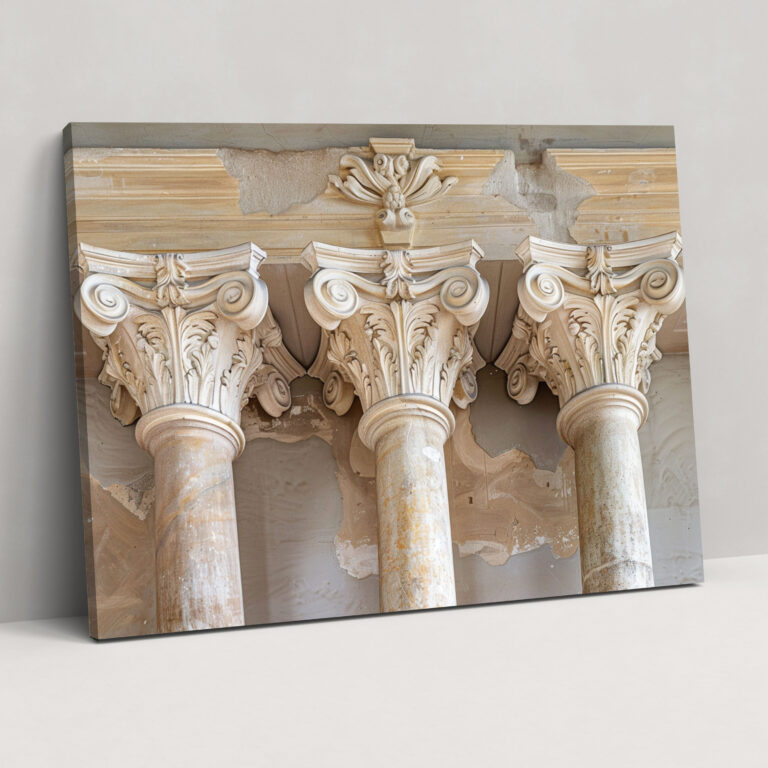 Neoclassicism Architectural Column Canvas Print - Neoclassicism, Home Decoration, Canvas, Wall Decoration