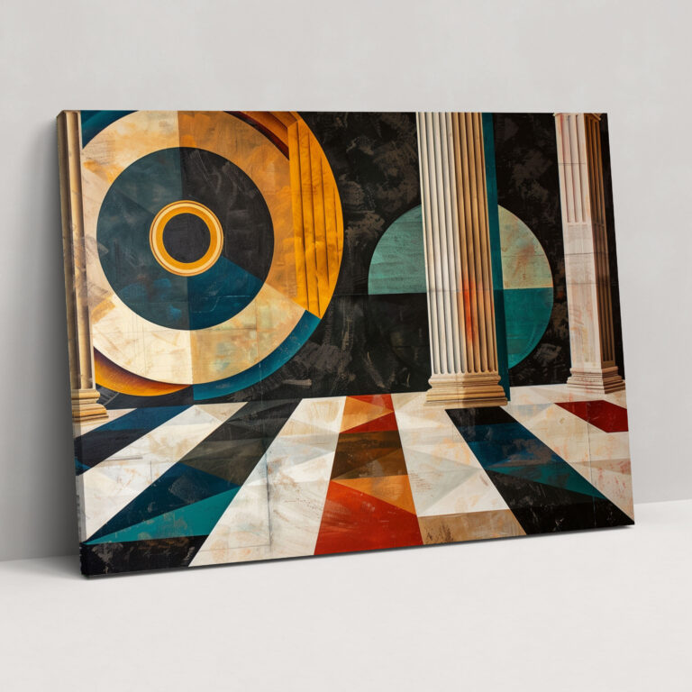 Neoclassicism Geometric Patterns Canvas Print - Neoclassicism, Wall Decoration, Canvas Wall Art, Canvas