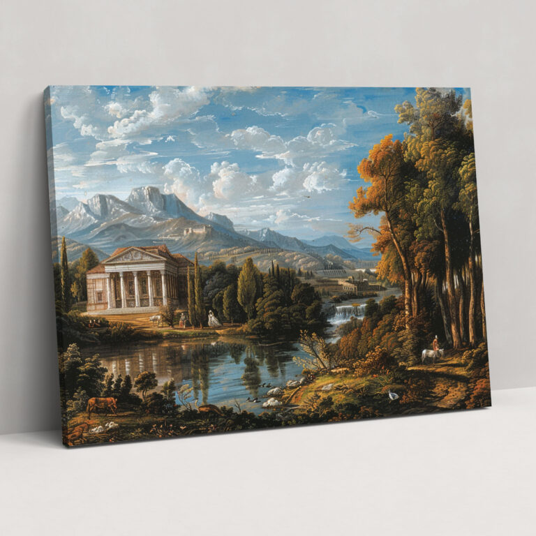 Neoclassicism Pastoral Scene Canvas Print - Neoclassicism, Neoclassicism, Canvas Wall Art, Canvas