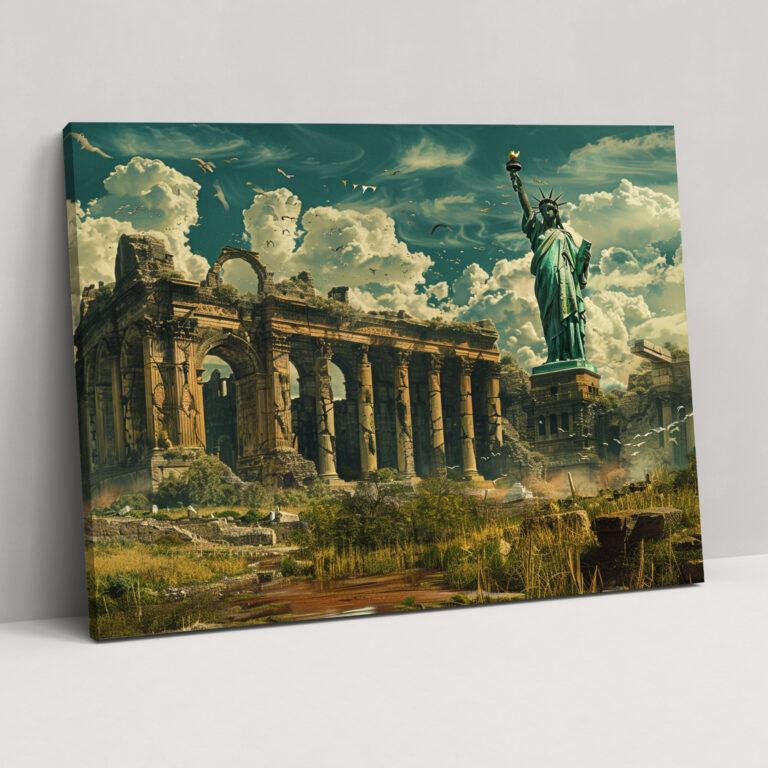 Neoclassicism Wall Art: Statue Of Liberty Canvas Print - Neoclassicism, Wall Art, Home Decoration, Canvas