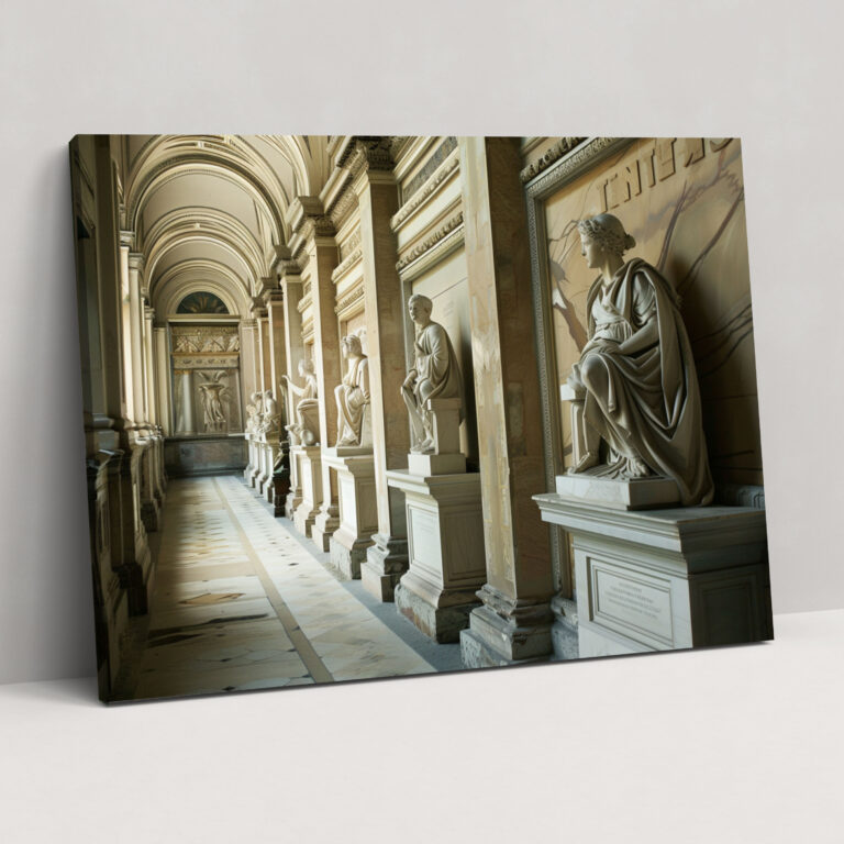 Neoclassicism Wall Decoration: Roman Statues Canvas Print - Neoclassicism, Canvas, Neoclassicism, Home Decoration