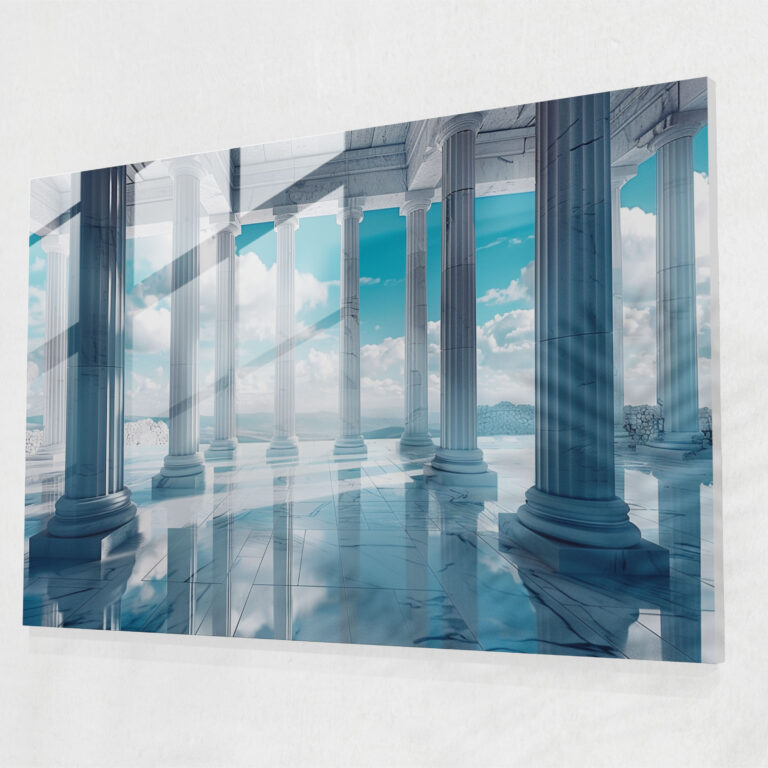 Neoclassicism Glass Print - Neoclassicism, Modern Art, Glass Art, Wall Decoration