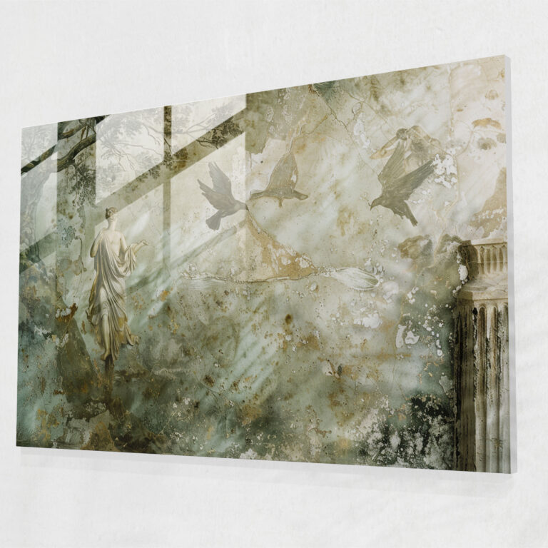 Neoclassicism Glass Wall Art: Mythological Scene - Neoclassicism, Modern Art, Glass Print, Glass Wall Art