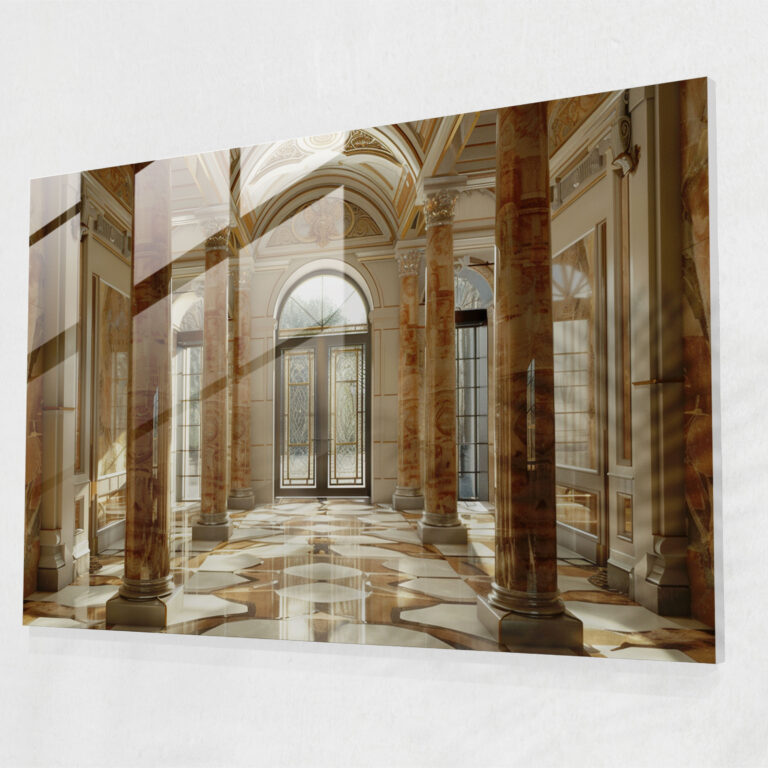 Neoclassicism Glass Wall Art: Classical Architecture - Neoclassicism, Wall Decoration, Home Decoration, Glass Wall Art