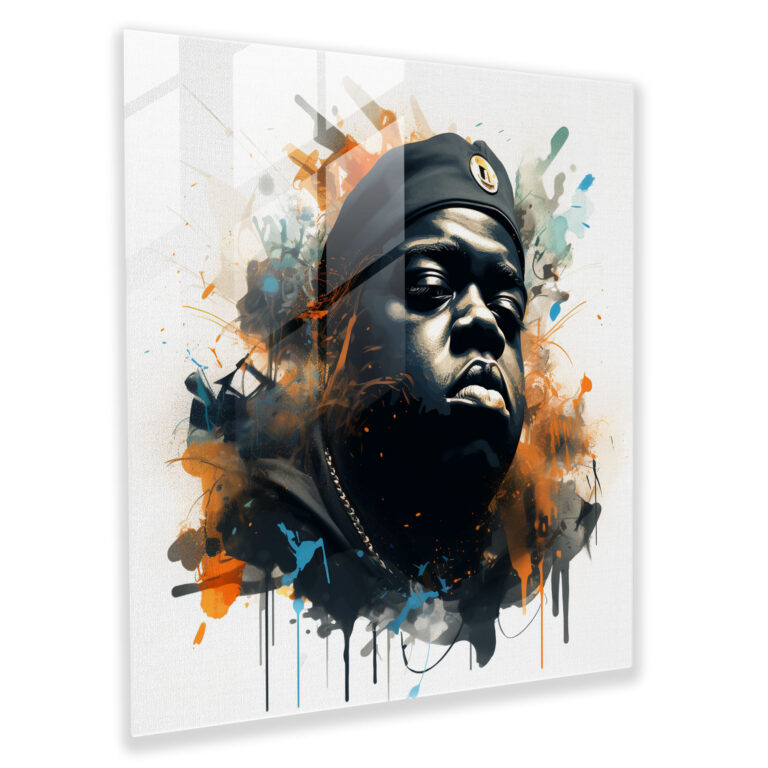 Notorious Big Glass Decoration - Notorious Big, Persona, Surreal Digital Artwork, Music