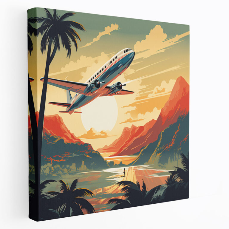 Nostalgia Canvas Print - Vintage Travel Poster Wall Art - Nostalgia, Retro Design, Vibrant Colors, Canvas Print