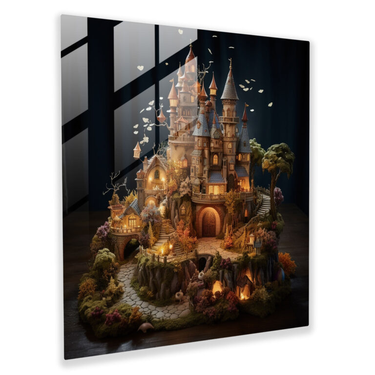 Nursery Fairytale Glass Print - Nursery, Magical Kingdom, Wall Decoration, Magical Creatures