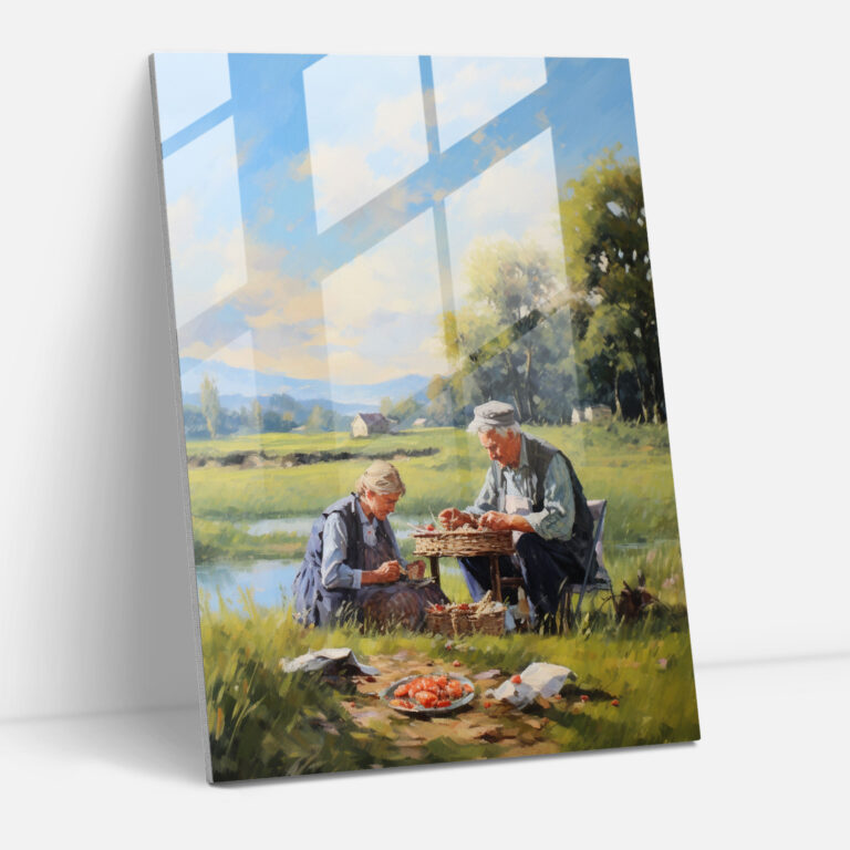 Old Peoples Wall Decoration - Old Peoples, Impressionist Painting, Old Peoples, Glass Art