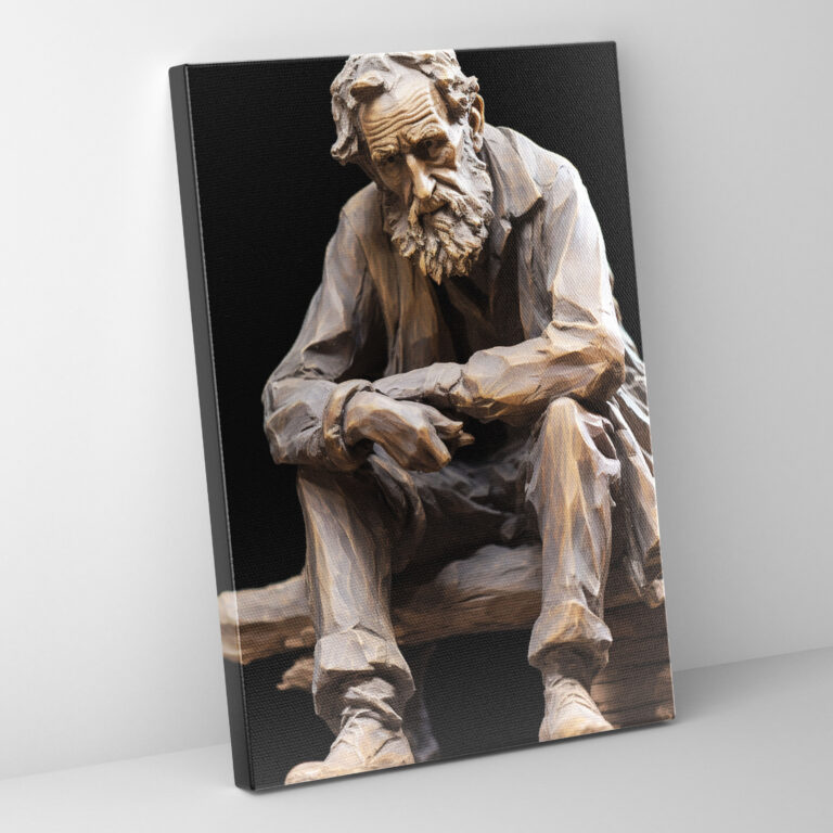 Old Peoples Canvas Print - Old Peoples, Canvas Wall Art, Bench, Old Man