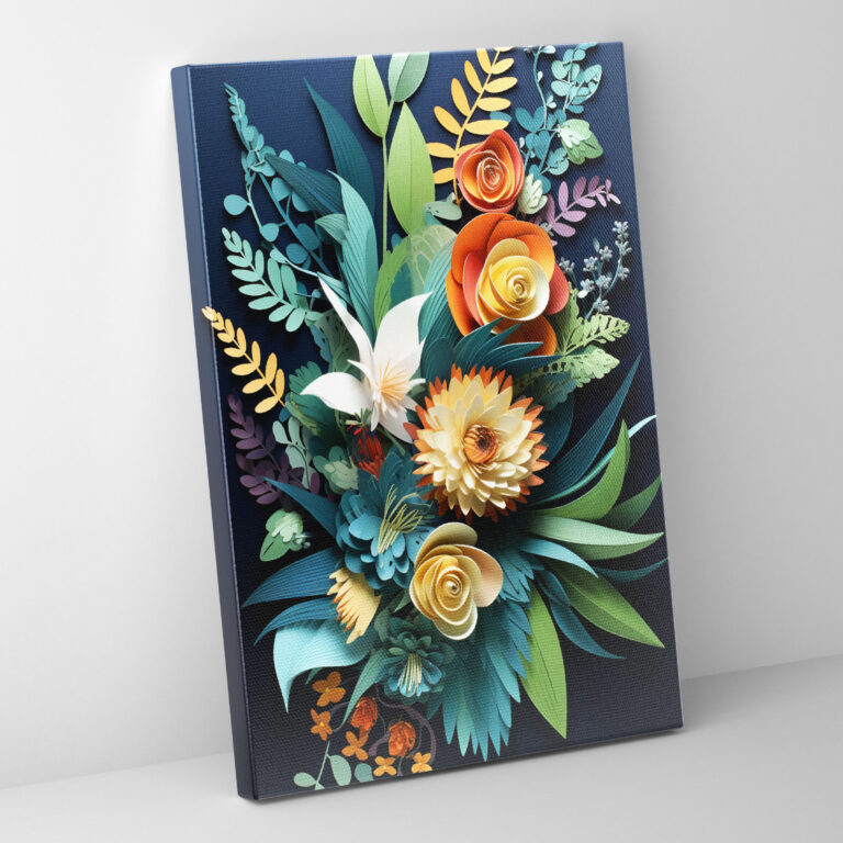 Botanical Origami Wall Art - Origami, Canvas Print, Home Decoration, Canvas