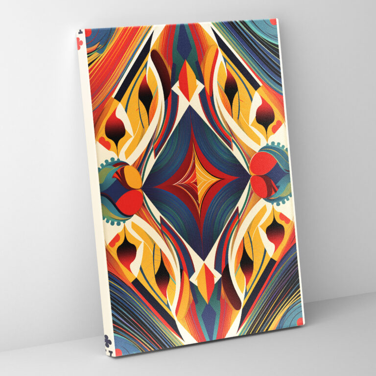 Geometric Playing Cards Canvas Print - Playing Cards, Wall Decoration, Geometric, Home Decoration