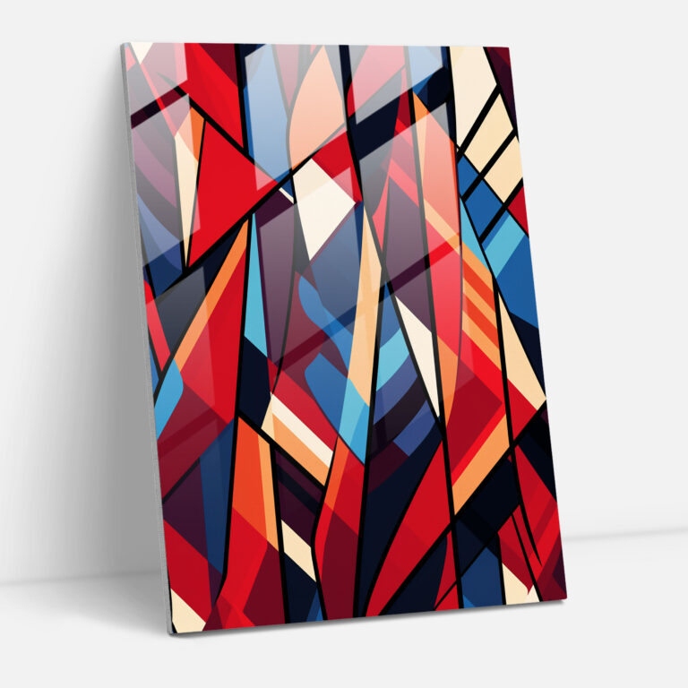Playing Cards Glass Print - Playing Cards, Glass Wall Art, Geometric Shapes, Modern Art