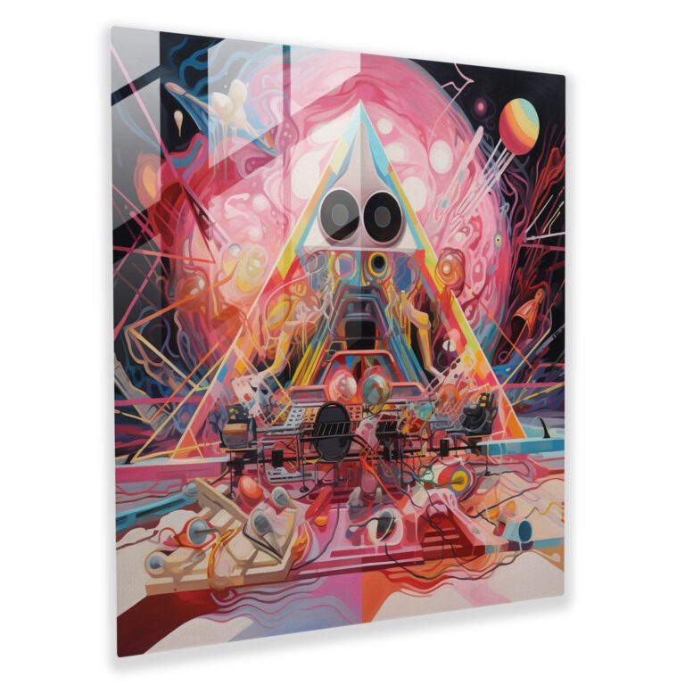 Pink Floyd Glass Print - Abstract Psychedelia - Pink Floyd, Glass Art, Pink Floyd, Wall Decoration