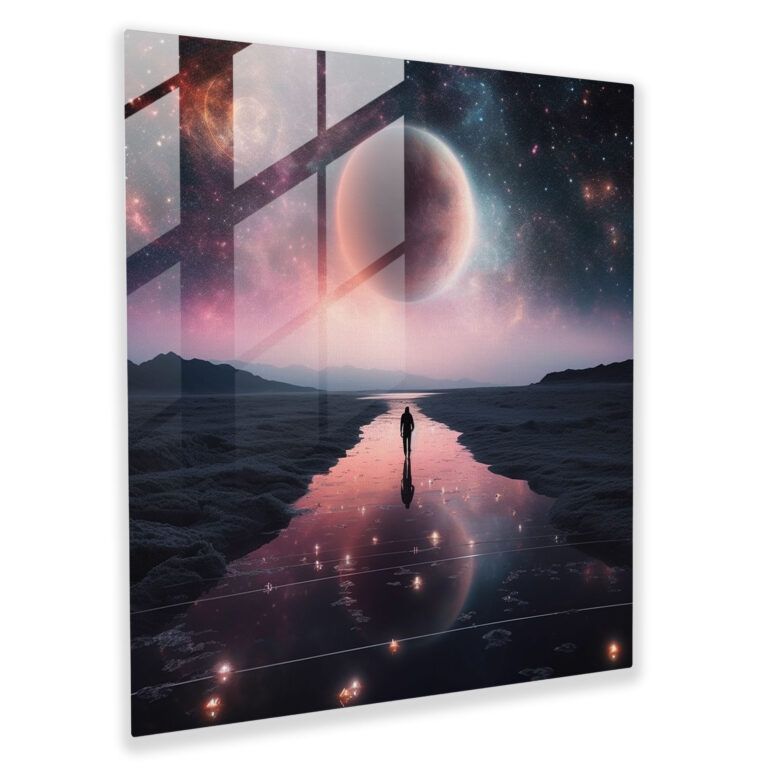 Pink Floyd Glass Print - Surreal Digital Composition - Pink Floyd, Glass Wall Art, Pink Floyd, Home Decoration