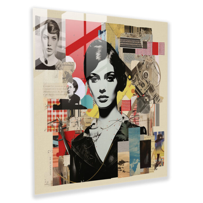 Pink Floyd Glass Print - Collage Of Sound - Pink Floyd, Glass Wall Art, Album Covers, Glass Art